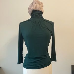 BANANA REPUBLIC Green Zipper Turtleneck